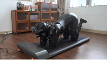 フィットネスの人型犬
